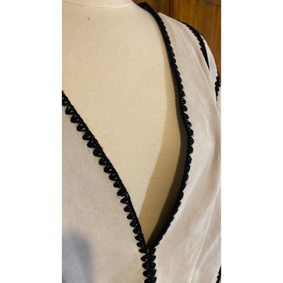 Pamela McCoy Collections Womens 1X Beige Genuine Leather Jacket Open Front - Picture 3 of 6